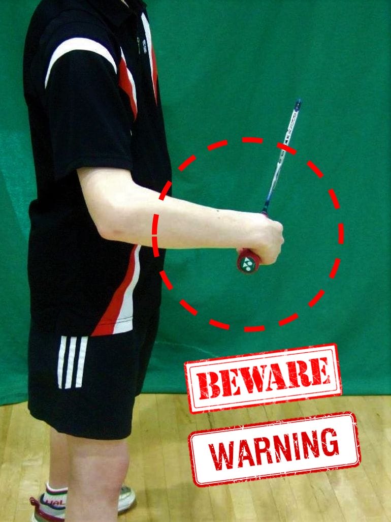 Badminton backhand errors