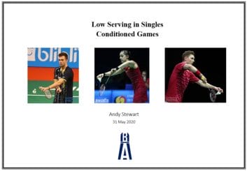 singles low serve conditioned games