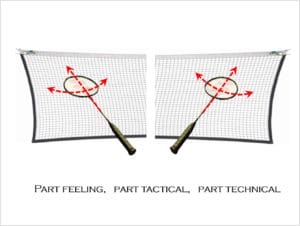 Badminton net spins