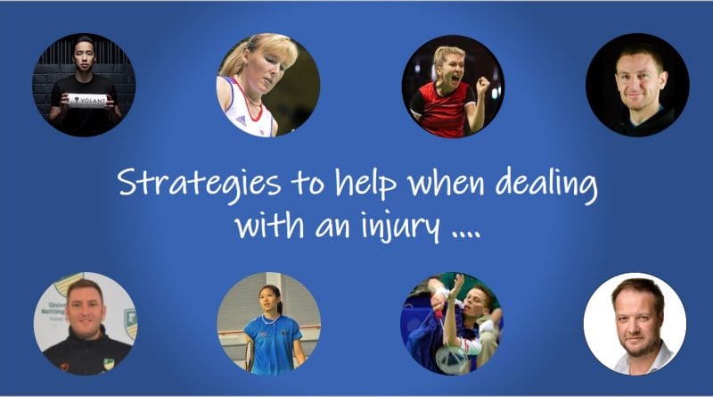 Strategies to help when dealing with an injury Badmintonandy